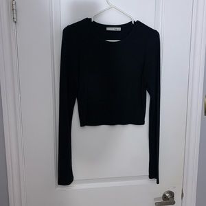 Wilfred Free Cropped Long Sleeve Shirt Black